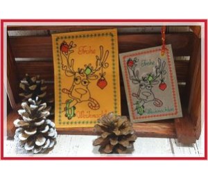 ITH - Postkarte "Frohe Weihnachten" Rentier